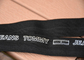 ремни Webbing 2cm черные эластичные напечатанные с белым отрезком вне помечают буквами логотип