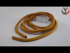 Шнур для одежды 5 мм круглый полиэстер с металлическими и тканевыми наконечниками