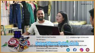 Изготовленные на заказ силиконовые этикетки с логотипом для одежды
