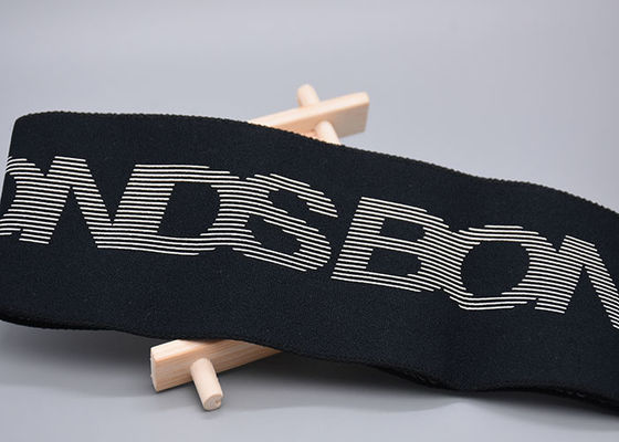 Двойная, который встали на сторону эластичная резиновая лента 100% хлопок напечатала логотип силикона для одежд