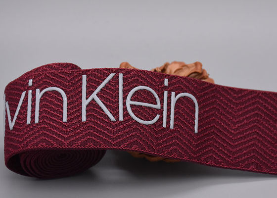 30mm напечатанная эластичная резиновая лента одежды с логотипом силикона сияющим