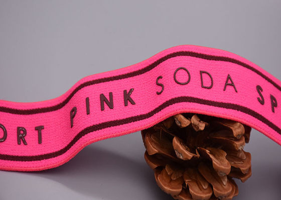 Washable эластичная резиновая лента полиэстера ярлыка одежды с изготовленным на заказ логотипом силикона напечатала