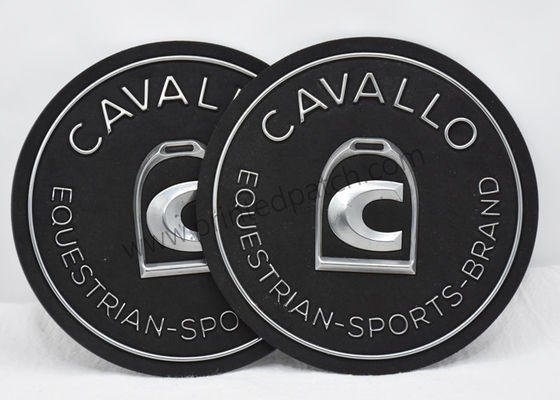 2mm серебряное TPU выбили ярлык замши черноты 3D заплат OEKO